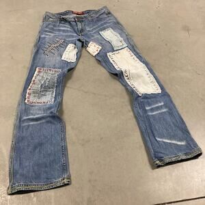 Y2K sashiko stitch guess Jeans 29x32